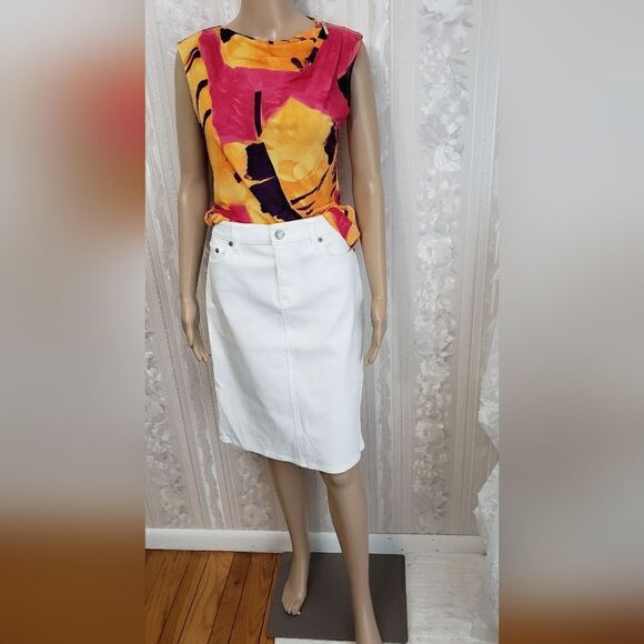 DKNY Sleeveless Zipper Stretch Top NWT Size Small - Picture 6 of 9